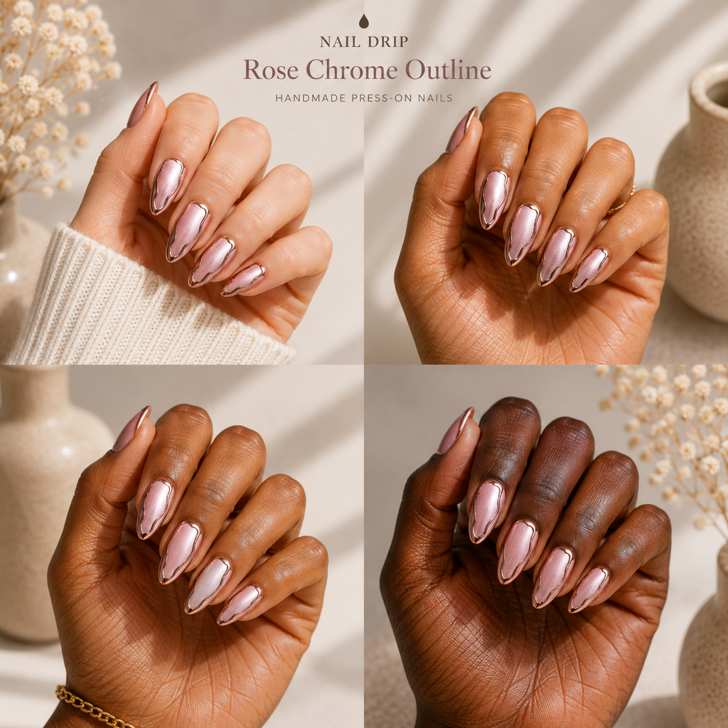 Elegant Mauve Chrome Outline