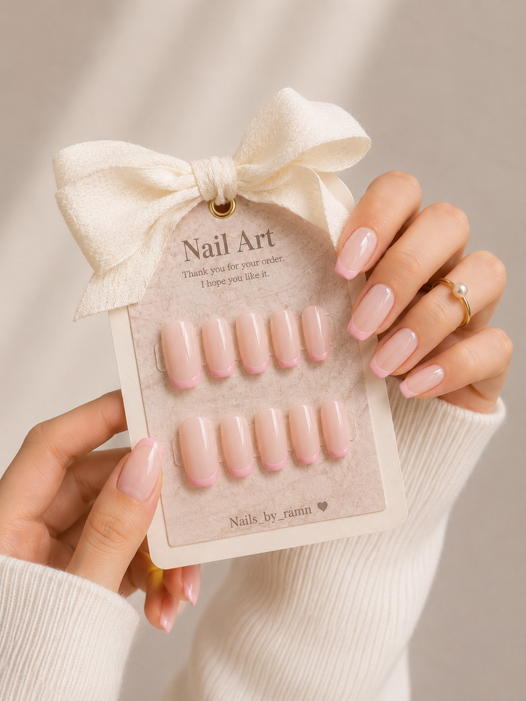 Soft Baby Pink French Tip