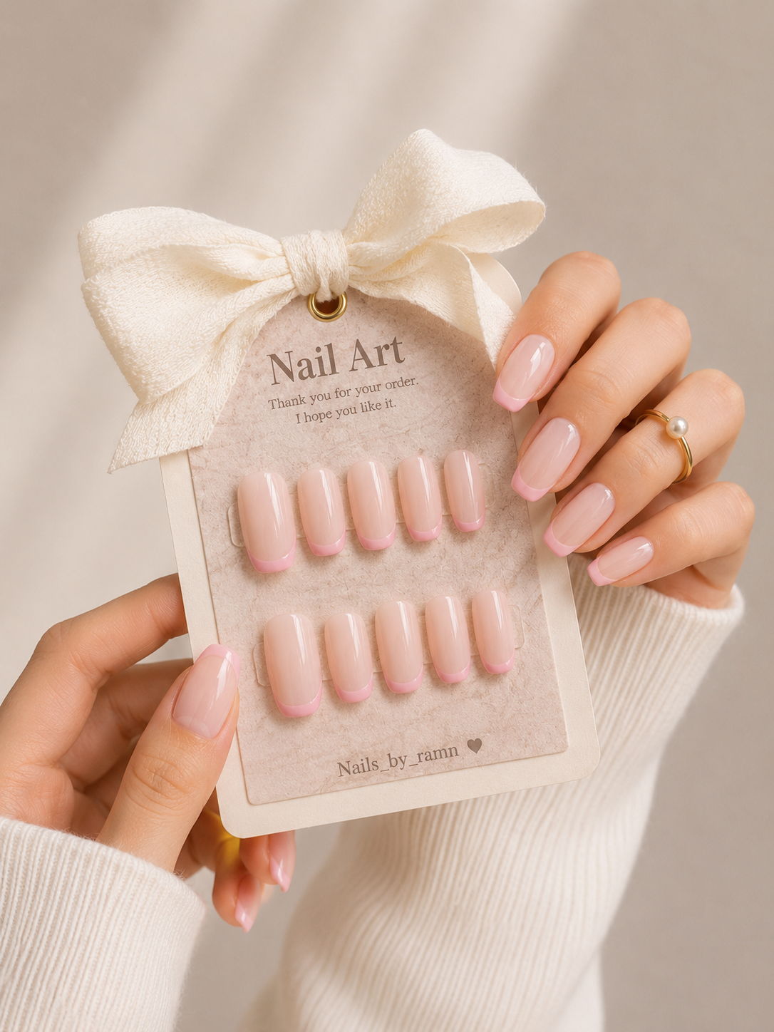 Soft Baby Pink French Tip