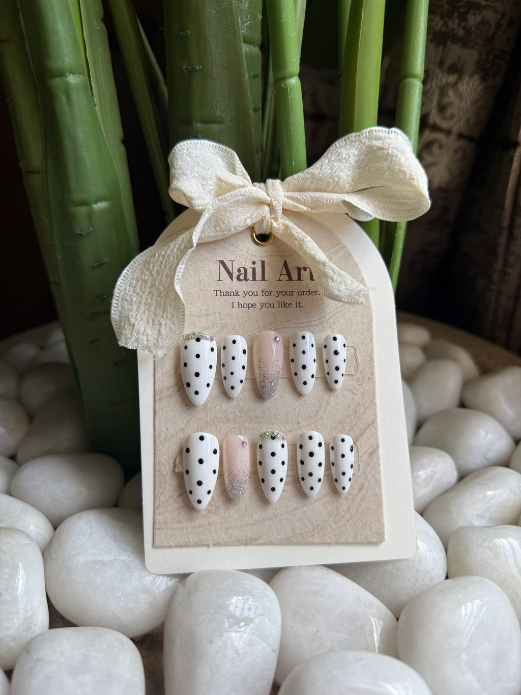 White Polka Dot Glitter