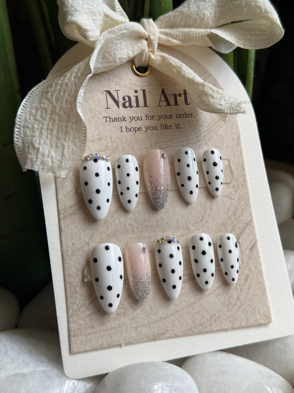 White Polka Dot Glitter