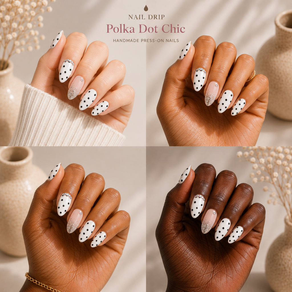 White Polka Dot Glitter