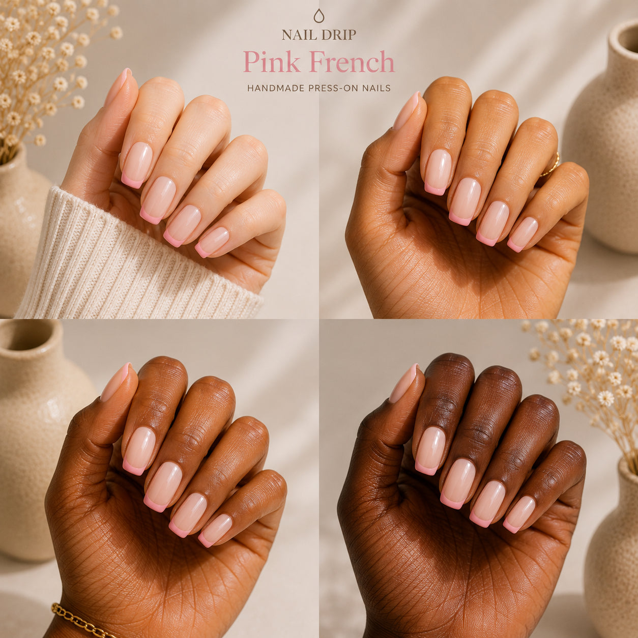 Soft Baby Pink French Tip